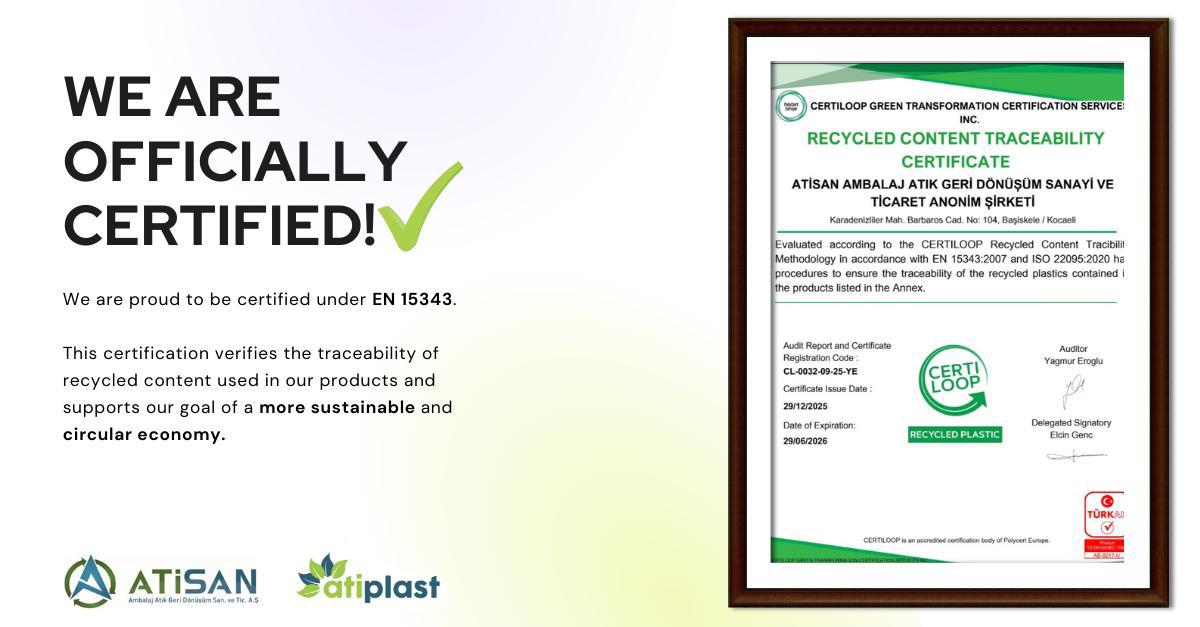 Sürdürülebilir Üretim Anlayışımız Sertifikayla Tescillendi